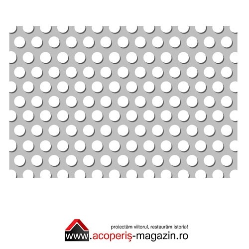 Tabla perforata aluminiu natural