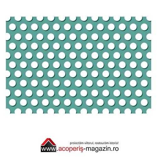 Tabla perforata cupru patinat